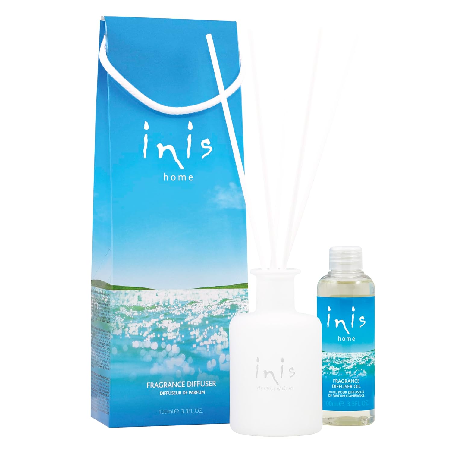 Inis Energy Sea Reed Diffuser Set - Ocean Fresh Fragrance