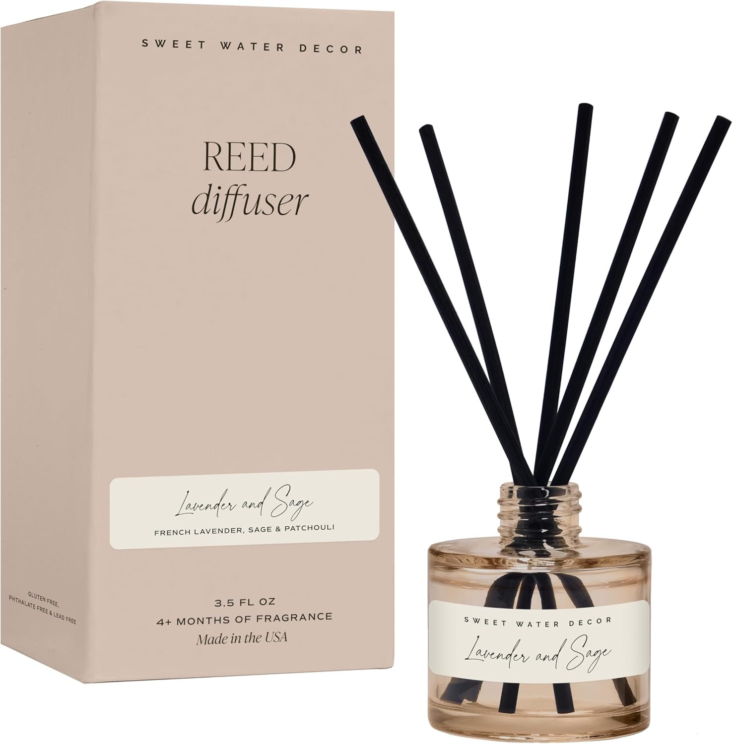 Sweet Water Decor Reed Diffuser - Long-Lasting Home Fragrance