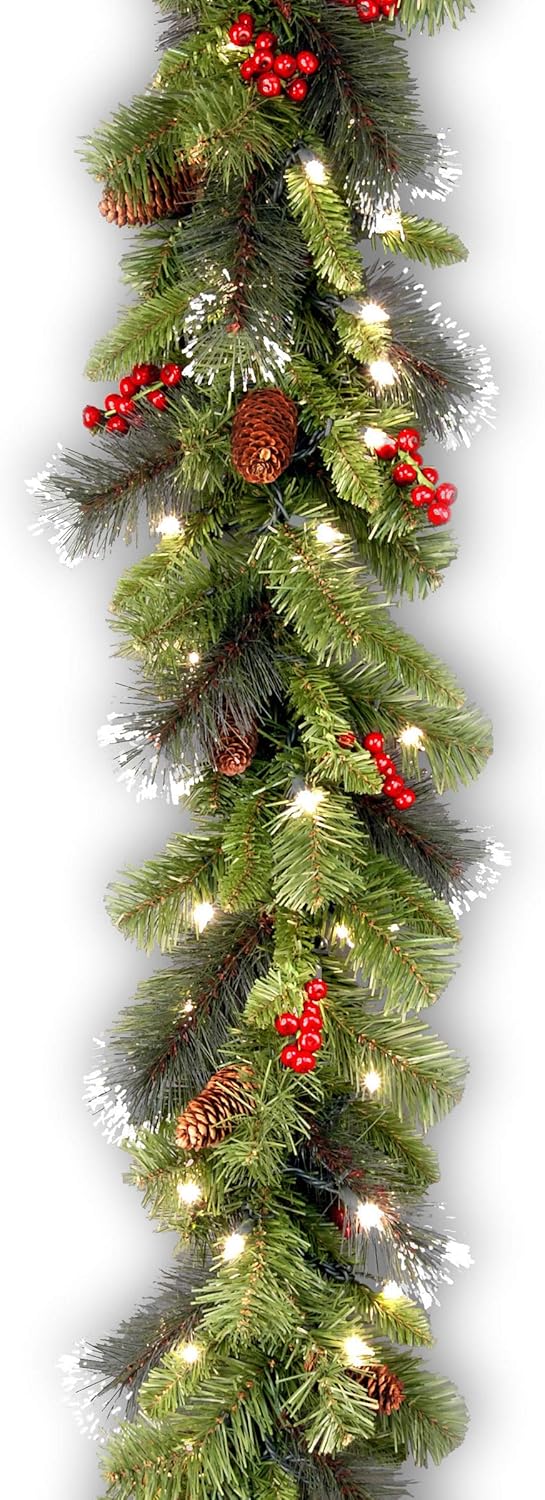 9ft Pre-Lit Crestwood Spruce Christmas Garland