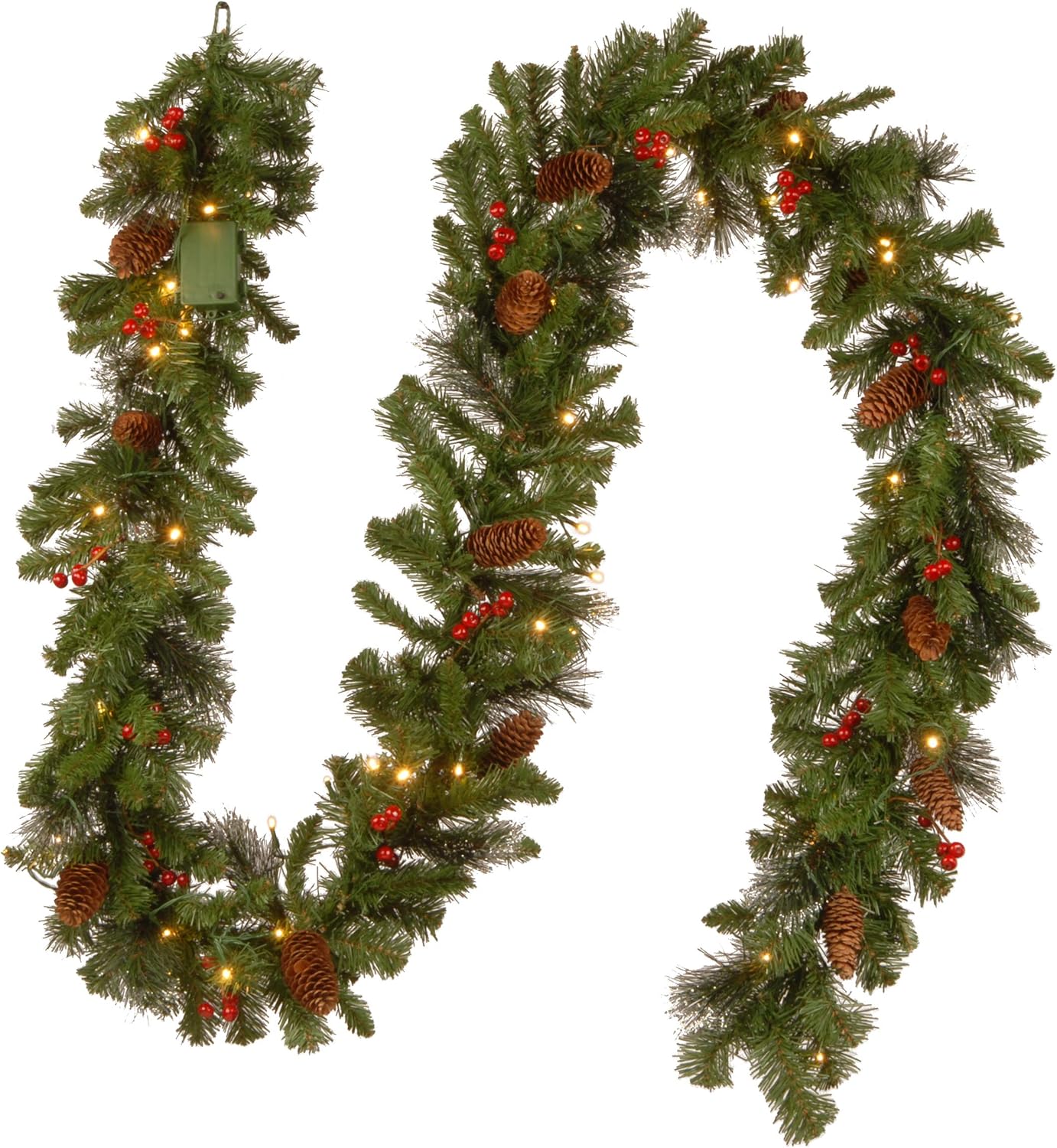 9ft Pre-Lit Crestwood Spruce Christmas Garland